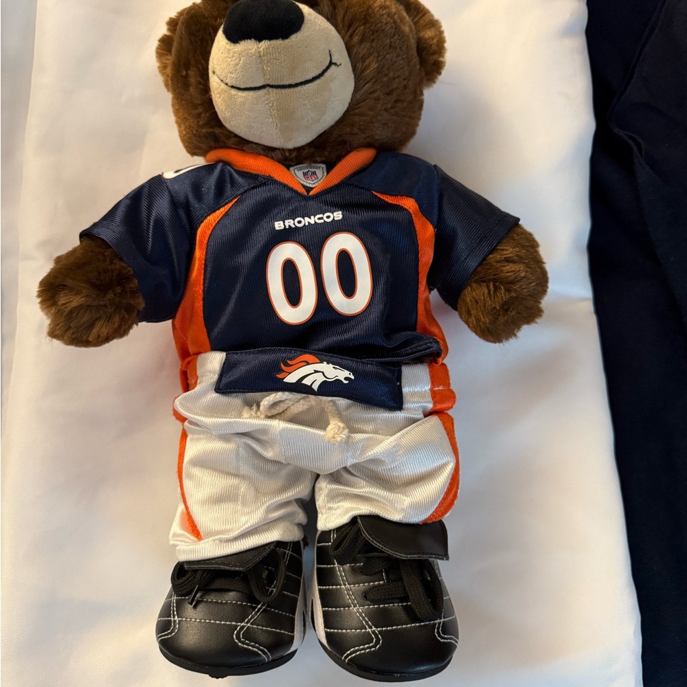 Build-A-Bear Brown Stuffed Animal with Blue and Orange Outfit